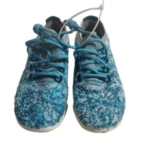 Allbirds Wool Dasher Fluff Running Shoe Sneaker Tennis Green Blue Size 10